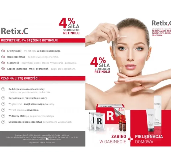 RETIX C ZABIEG ANTI-AGING Z RETINOLEM I WITAMINĄ C 5x2ML + 5x4G