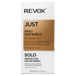 Revox B77 Just Daily Sun Shield UVB+UVA Filters krem do twarzy SPF50+ z kwasem hialuronowym 30 ml
