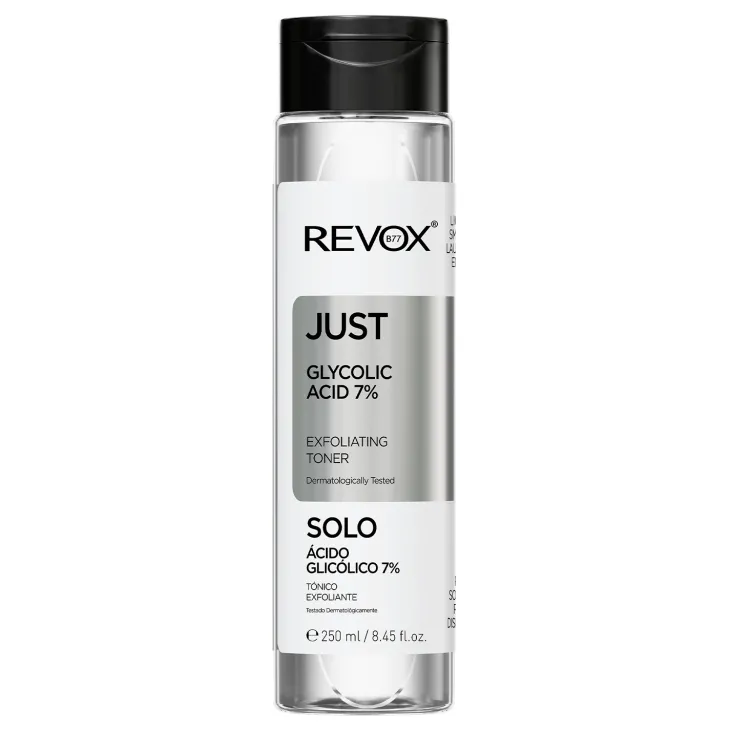 Revox B77 Just Glycolic Acid 7% Exfoliating Toner złuszczający tonik do twarzy i szyi z 7% kwasem glikolowym 250 ml