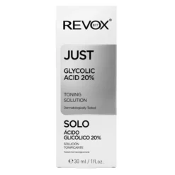 Revox B77 Just Glycolic Acid 20% Toning Solution złuszczająco-wygładzające serum do twarzy i szyi z 20% kwasem glikolowym 30 ml