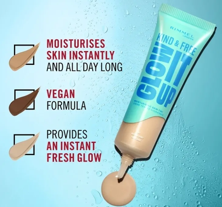 Rimmel Kind & Free Glow It Up lekki podkład nawilżający 103 True Ivory 30ml