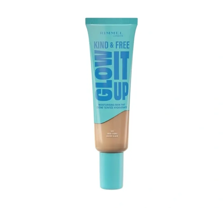 Rimmel Kind & Free Glow It Up lekki podkład nawilżający 103 True Ivory 30ml