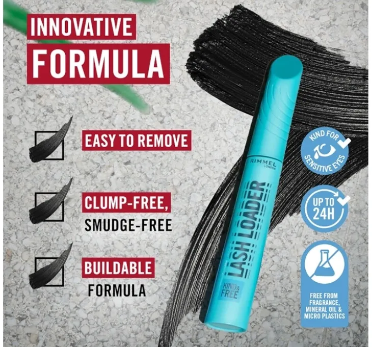 Rimmel Lash Loader wegański tusz do rzęs zwiększający objętość 001 Black 9,5ml