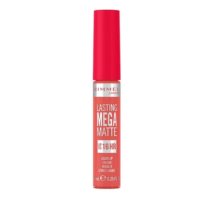 RIMMEL LASTING MEGA MATTE MATOWA POMADKA 600 CORAL SASS 7,4ML