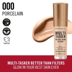 Rimmel Multi Tasker Better Than Filters baza rozświetlająca 3w1 000 Porcelain 30 ml
