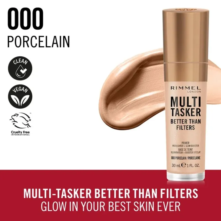 Rimmel Multi Tasker Better Than Filters baza rozświetlająca 3w1 000 Porcelain 30 ml