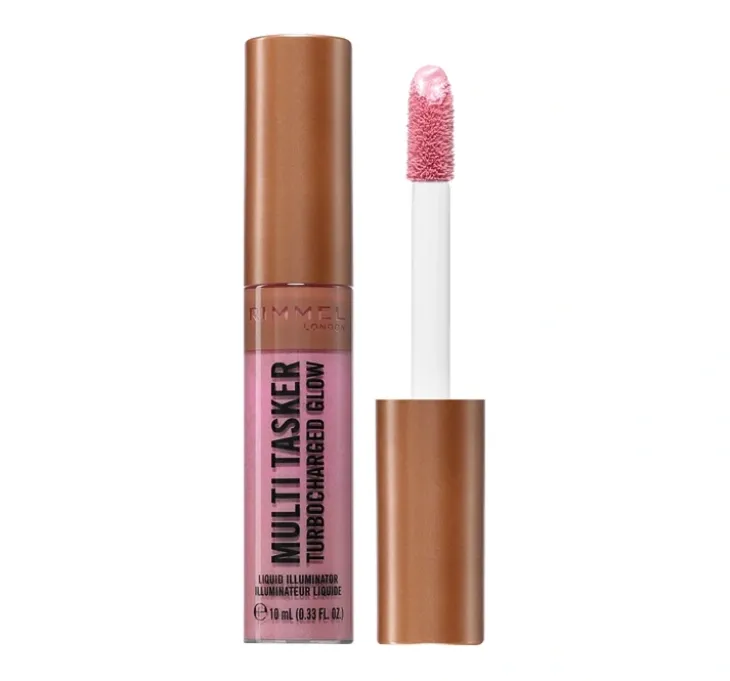 Rimmel Multi-Tasker Turbocharged Glow rozświetlający róż w płynie 001 Not Basic B 10 ml