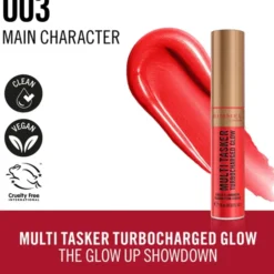Rimmel Multi-Tasker Turbocharged Glow rozświetlający róż w płynie 003 Main Character 10 ml