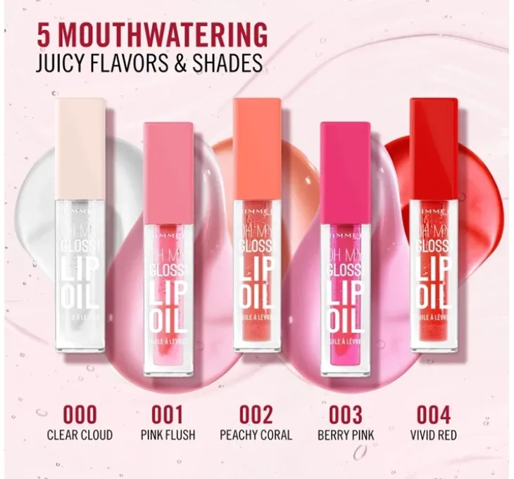 Rimmel Oh My Gloss! olejek do ust 004 Vivid Red 4,5ml