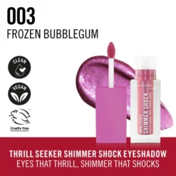 Rimmel Thrill Seeker Shimmer Shock cień do powiek w płynie 003 Frozen Bubblegum 3,5 ml