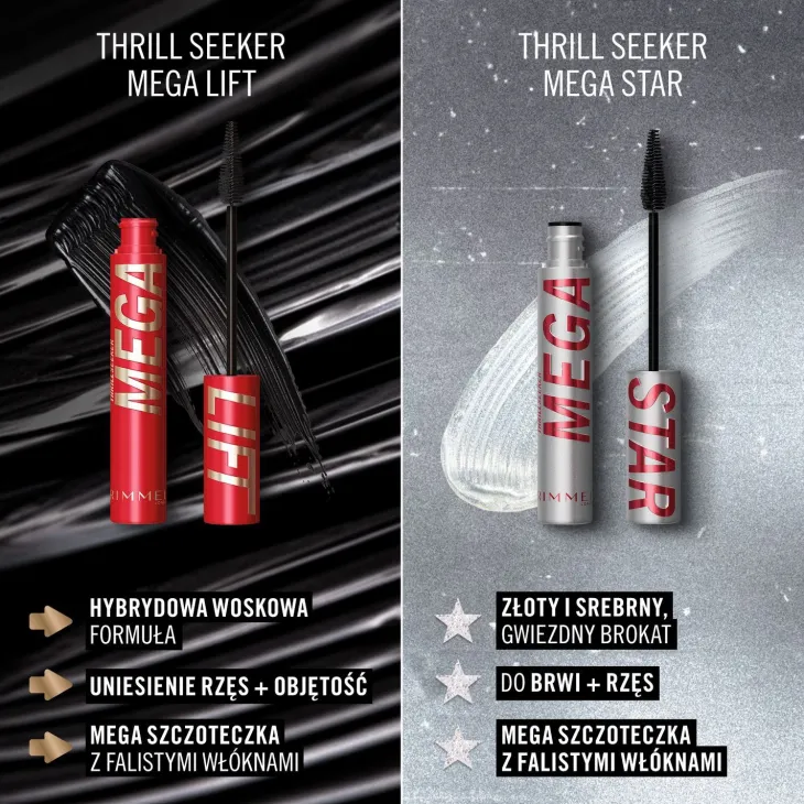 Rimmel Thrill Seeker Star tusz do rzęs z drobinkami 005 Star Struck 10 ml