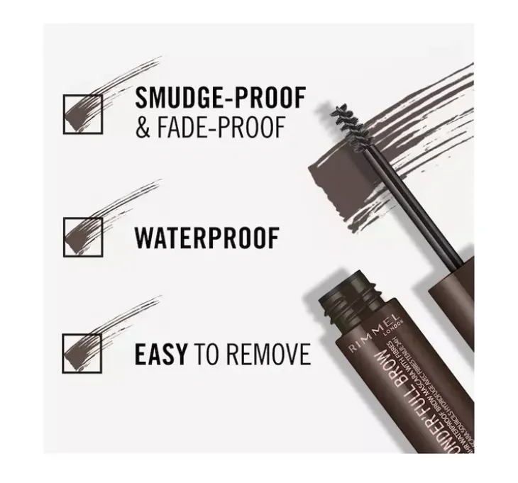 RIMMEL WONDER FULL BROW 24H MASKARA DO BRWI 003 DARK 4,5ML