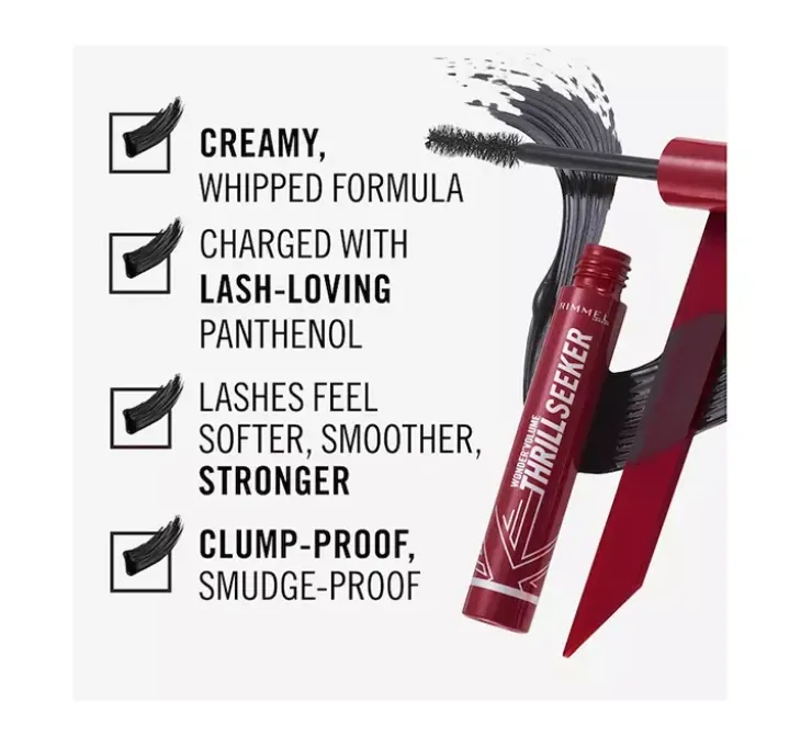 RIMMEL WONDER'VOLUME THRILL SEEKER TUSZ DO RZĘS EXTREME BLACK 8ML