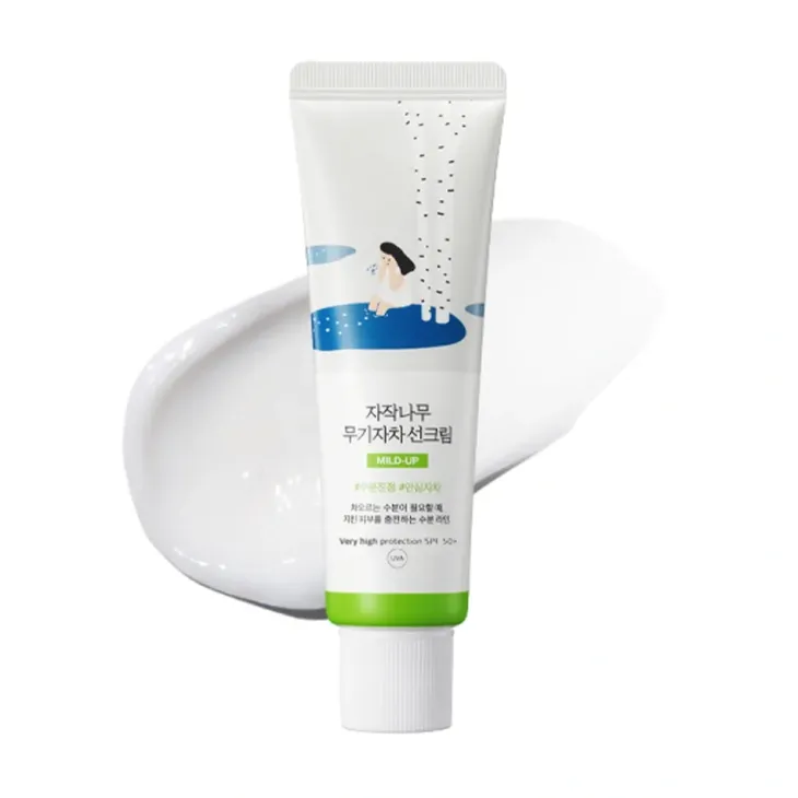 Round Lab Birch Juice Moisturizing Mild Up Sunscreen SPF50+ PA++++ łagodzący krem przeciwsłoneczny 50 ml