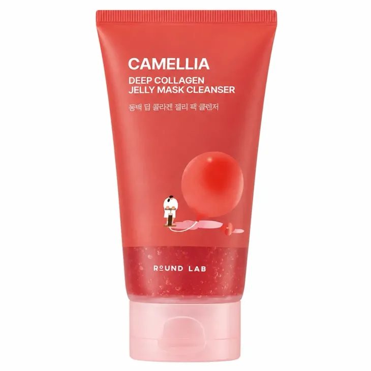 Round Lab Camellia Deep Collagen Jelly Mask Cleanser delikatny żel do mycia twarzy o konsystencji galaretki 150 ml