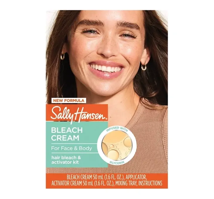 Sally Hansen zestaw do rozjaśniania włosków na twarzy i ciele krem 50 ml + aktywator 50 ml