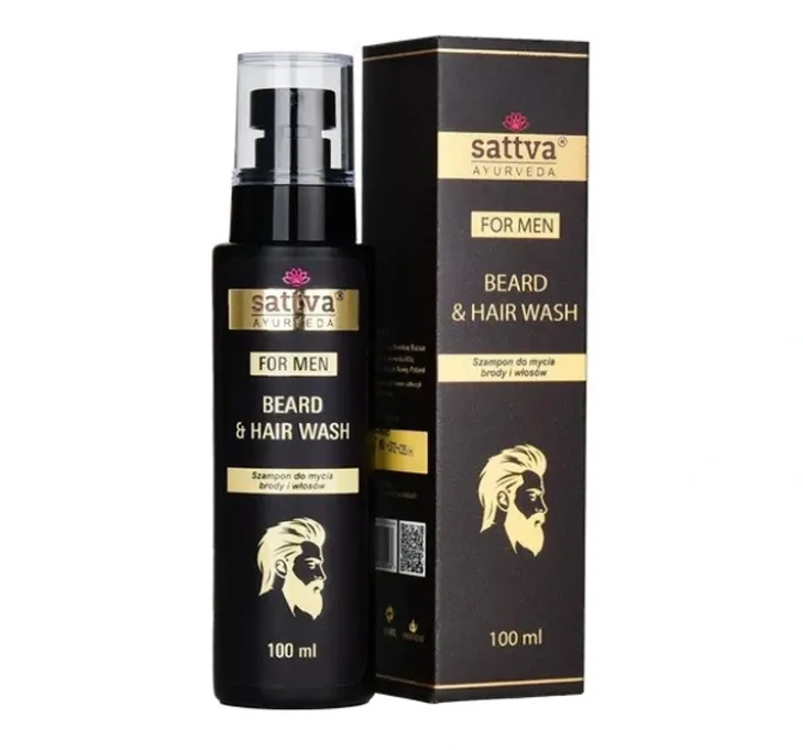 Sattva Ayurveda For Men szampon do mycia brody i włosów 100 ml