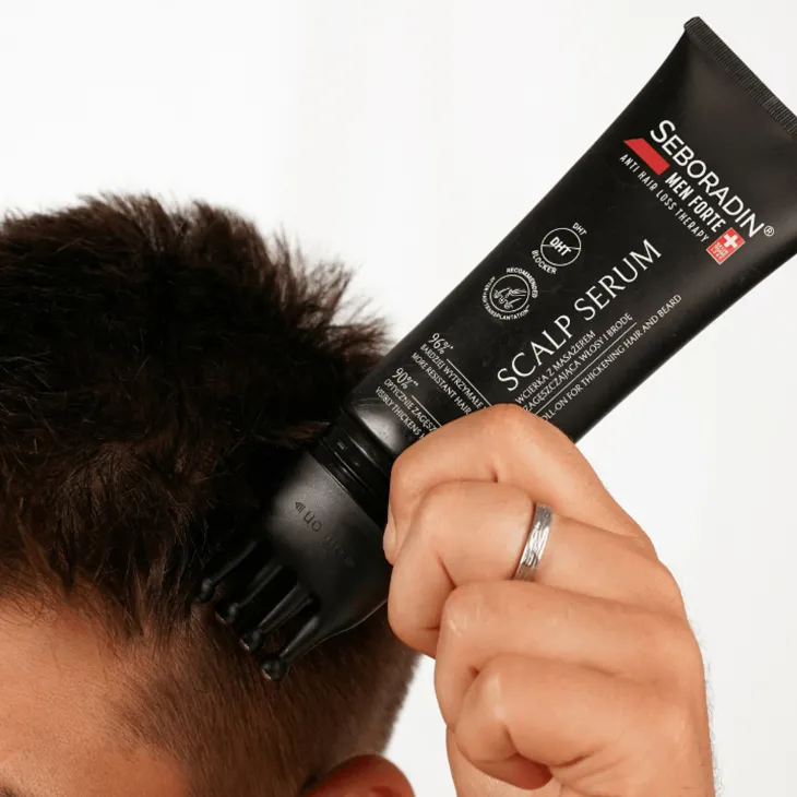 Seboradin Men Forte Scalp Serum wcierka z masażerem zagęszczająca włosy i brodę 100 ml