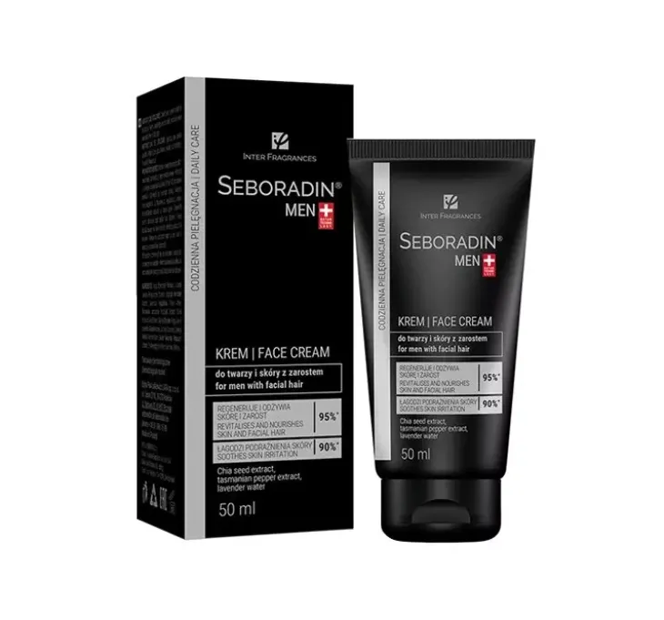 Seboradin Men pielęgnacyjny krem do twarzy i skóry z zarostem 50 ml