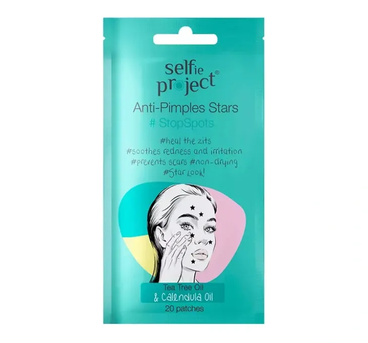 Selfie Project Anti-Pimple Stars hydrokoloidowe plastry punktowe gwiazdki przeciw wypryskom #StopSpots 20 sztuk