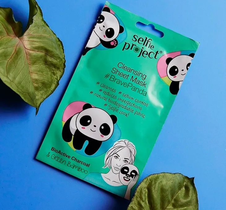 SELFIE PROJECT CLEANSING BRAVE PANDA MASECZKA W PŁACHCIE DO TWARZY1 SZTUKA