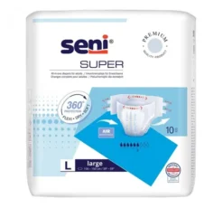 Seni Super pieluchomajtki dla dorosłych rozmiar L 10 sztuk