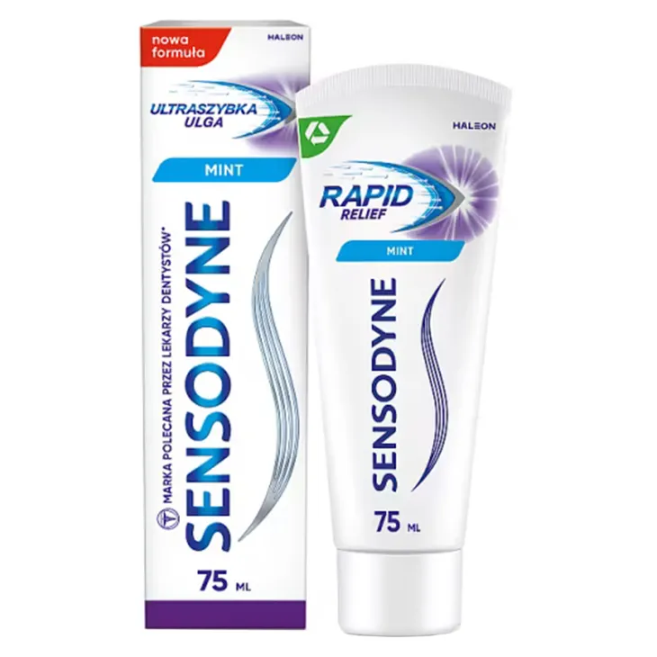 Sensodyne Rapid Relief Mint pasta do zębów ultraszybka ulga na nadwrażliwość 75 ml