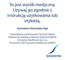 Sensodyne Rapid Relief Whitening pasta do zębów ultraszybka ulga 75 ml