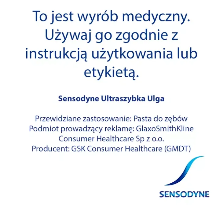 Sensodyne Rapid Relief Whitening pasta do zębów ultraszybka ulga 75 ml