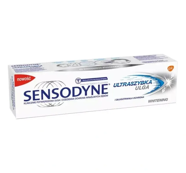 Sensodyne Rapid Relief Whitening pasta do zębów ultraszybka ulga 75 ml