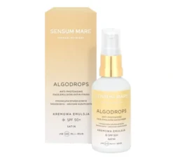 Sensum Mare Algodrops Satin emulsja ochronna przeciw fotostarzeniu SPF50+ UVB UVA PA++++ HEV/IR satynowe wykończenie 50 ml