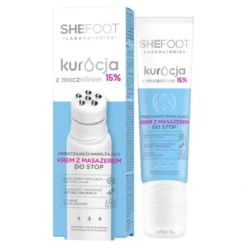 SheFOOT Kuracja Z Mocznikiem 15% zmiękczająco-nawilżający krem z masażerem do stóp 50 ml