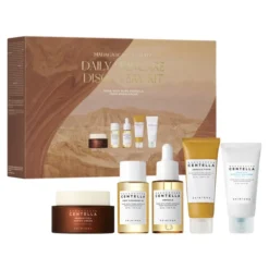 SKIN1004 Madagascar Centella Daily Skincare Discovery Kit zestaw kosmetyków do pielęgnacji pianka 20 ml + olejek 30 ml + ampułka 30 ml + krem 15 ml + krem przeciwsłoneczny 15 ml
