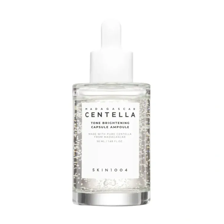 SKIN1004 Madagascar Centella Tone Brightening Capsule Ampoule rozjaśniające serum do twarzy ampułka z wąkrotą azjatycką 50 ml