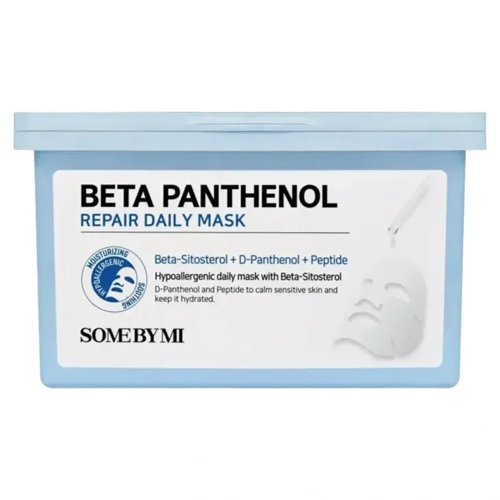Some By Mi Beta Panthenol Repair Daily Mask zestaw kojących masek w płachcie 30 sztuk