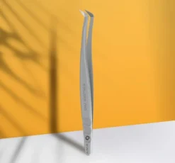 Staleks Pro Expert Lash Brow profesjonalna pęseta do rzęs z nacięciami na ostrzach TE-44/12