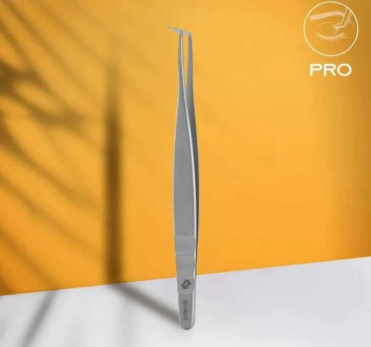 Staleks Pro Expert Lash Brow profesjonalna pęseta do rzęs TE-40/2