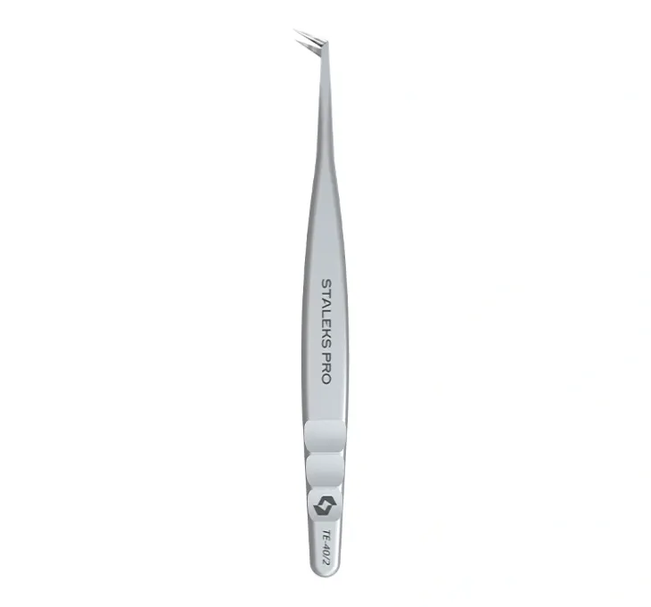 Staleks Pro Expert Lash Brow profesjonalna pęseta do rzęs TE-40/2