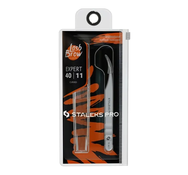 Staleks Pro Expert Lash Brow profesjonalna pęseta do rzęs TE-40/11