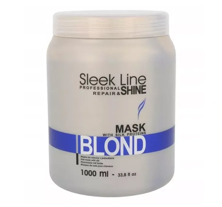 STAPIZ SLEEK LINE BLOND MASKA DO WŁOSÓW BLOND SIWYCH I ROZJAŚNIANYCH Z JEDWABIEM 1L
