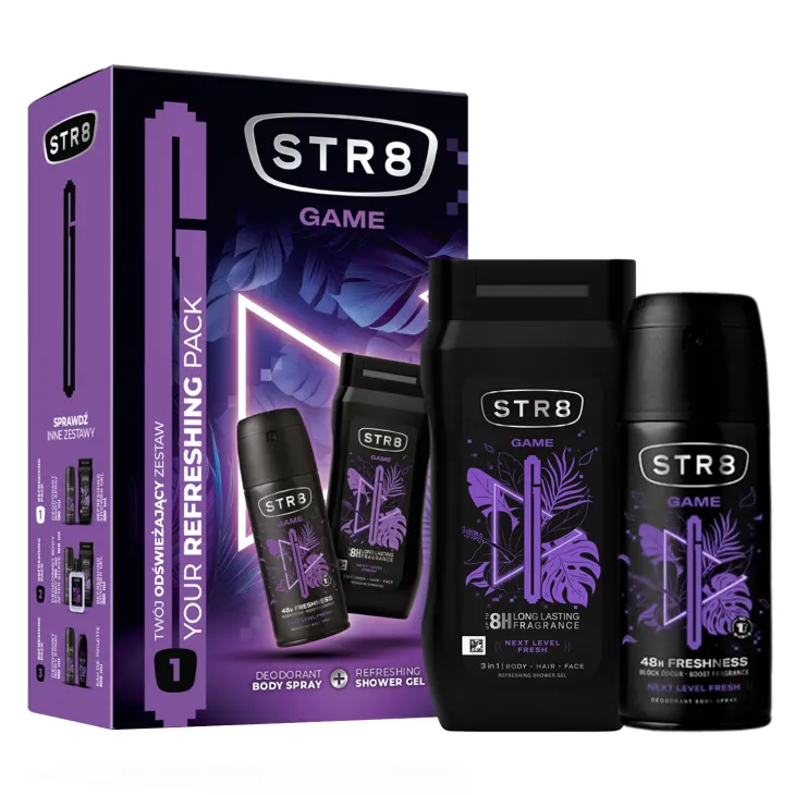 STR8 Game dezodorant spray 150 ml + żel pod prysznic 250 ml