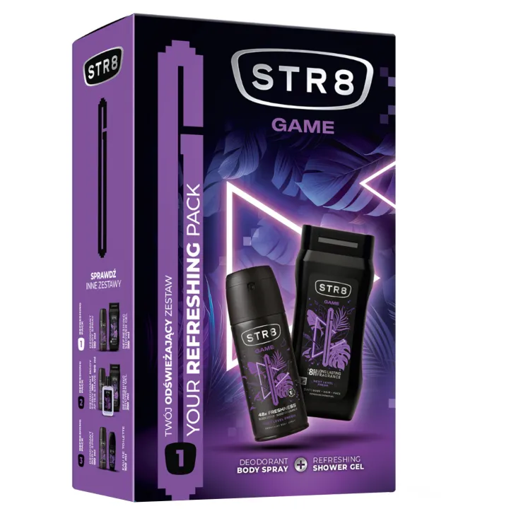 STR8 Game dezodorant spray 150 ml + żel pod prysznic 250 ml