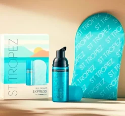 St. Tropez Self Tan Express Kit zestaw kosmetyków pianka samoopalająca + rękawica