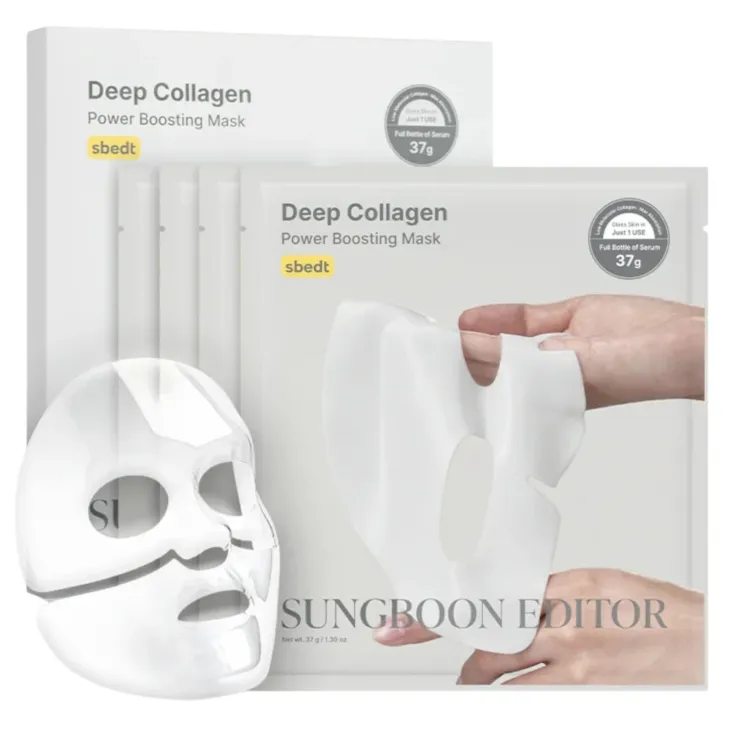 Sungboon Editor Deep Collagen Power Boosting Mask hydrożelowa maseczka kolagenowa na noc 4 x 37 g