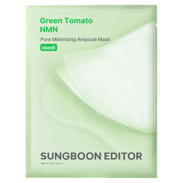Sungboon Editor Green Tomato NMN maska w płachcie zmniejszająca widoczność porów 23 g