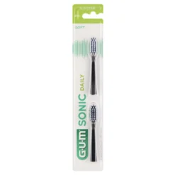 Sunstar GUM Sonic Daily końcówki do szczoteczki sonicznej Czarne 2 sztuki