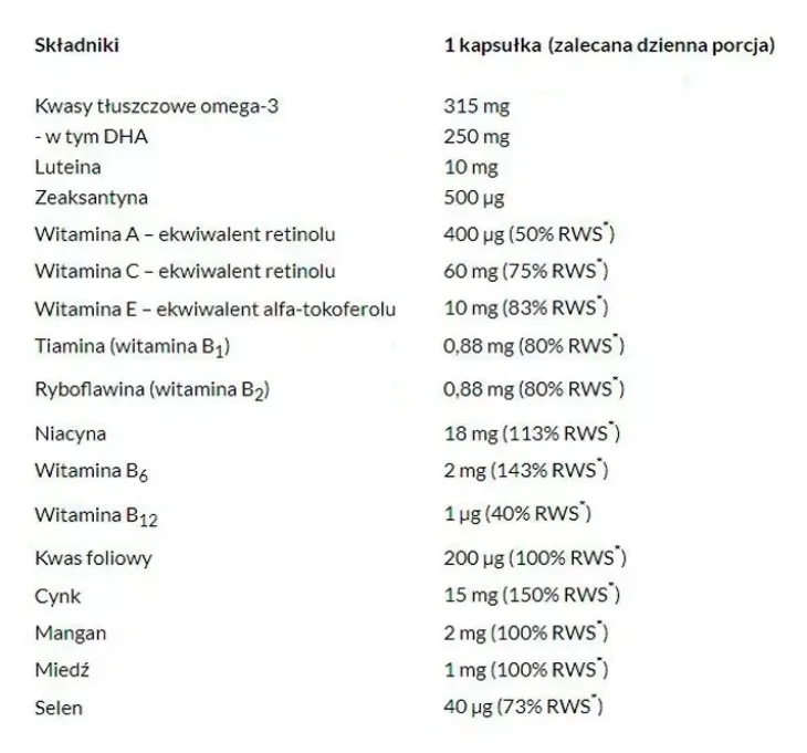 SuperOptic suplement diety na poprawę komfortu widzenia 60 kapsułek