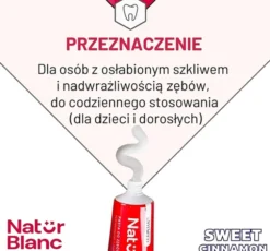 Sylveco Natur Blanc remineralizująca pasta do zębów Sweet Cinnamon 100ml