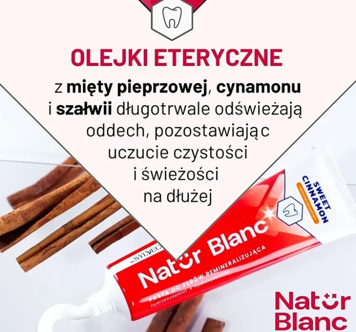 Sylveco Natur Blanc remineralizująca pasta do zębów Sweet Cinnamon 100ml