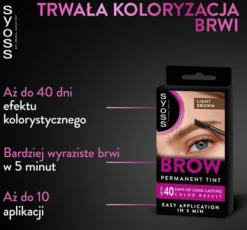 Syoss Brow zestaw do permanentnego koloryzowania brwi Jasny Brąz